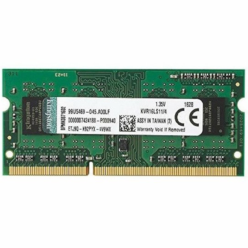 رم لپ تاپ DDR3L کینگستون 1600 مگاهرتز ظرفیت 4 گیگابایت