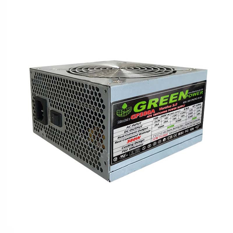 پاور کامپیوتر گرین مدل GP380A ظرفیت ۳۸۰ وات استوک