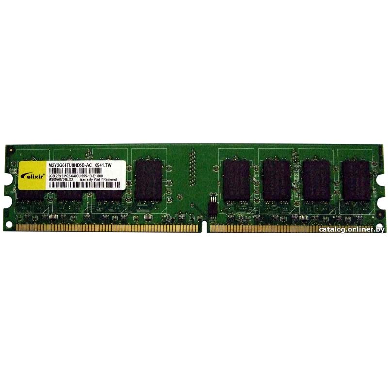 رم کامپيوتر الیکسیر 800 مگاهرتز مدل PC2-6400 ظرفيت 2 گيگابايت CL5 استوک