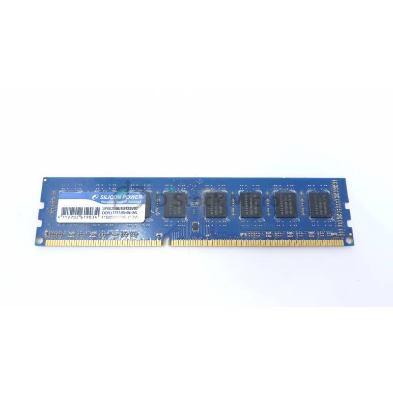 رم کامپیوتر DDR3 سیلیکون پاور تک کاناله مدل PC3-10660 فرکانس 1333 مگاهرتز CL9 حافظه 2 گیگابایت استوک