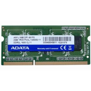 رم لپ تاپ DDR3L ای دیتا تک کاناله ۱۶۰۰ مگاهرتز CL11 ظرفیت 2 گیگابایت استوک
