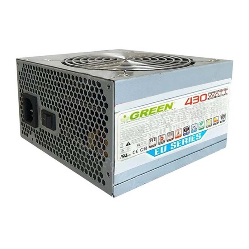 پاور کامپیوتر گرین غیرماژولار مدل GP430A-EU گواهی 80PLUS White توان 430 وات استوک - Image 2