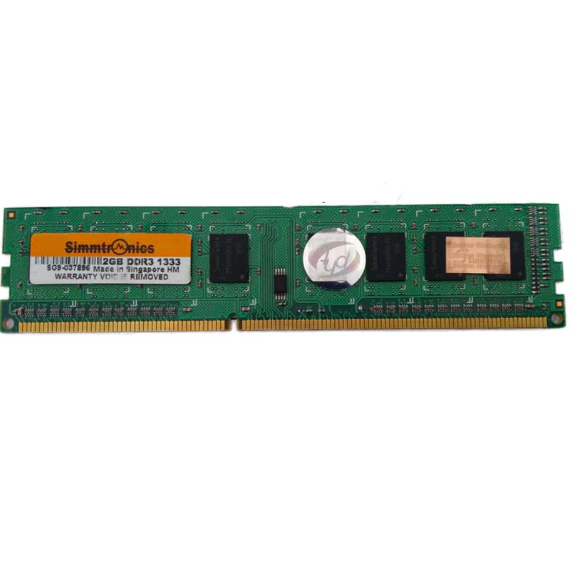 رم کامپیوتر DDR3 سیمترونیکس تک کاناله مدل DDR3-1333 فرکانس 1333 مگاهرتز CL9 حافظه 2 گیگابایت استوک