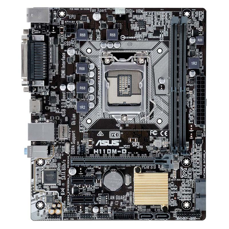 مادربرد ایسوس DDR4 مدل H110M-D سوکت 1151