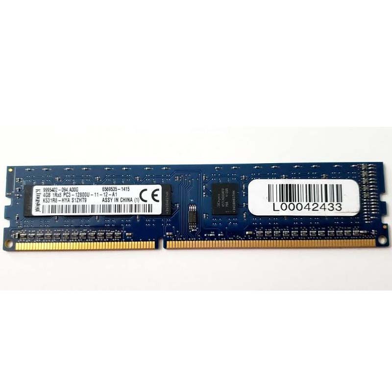 رم کامپیوتر DDR3 کینگستون 1600 مگاهرتز مدل HYA ظرفیت 4 گیگابایت استوک