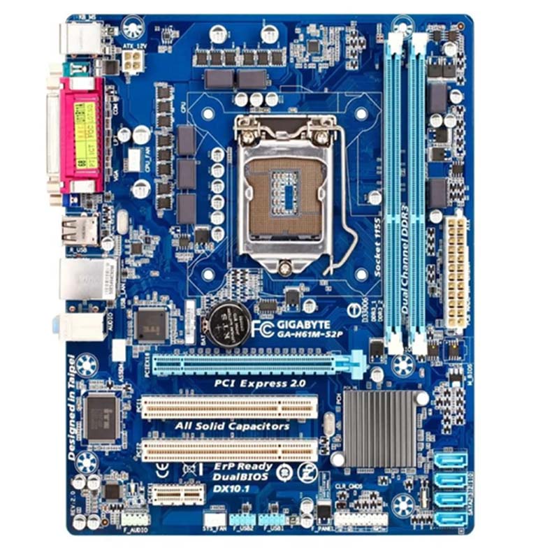 مادربرد DDR3 گیگابایت مدل H61M-S2P استوک
