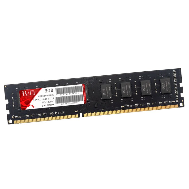 رم کامپیوتر جازر مدل PC3-12800U فرکانس 1600 مگاهرتز DDR3 تایمینگ CL11 حافظه 8 گیگابایت