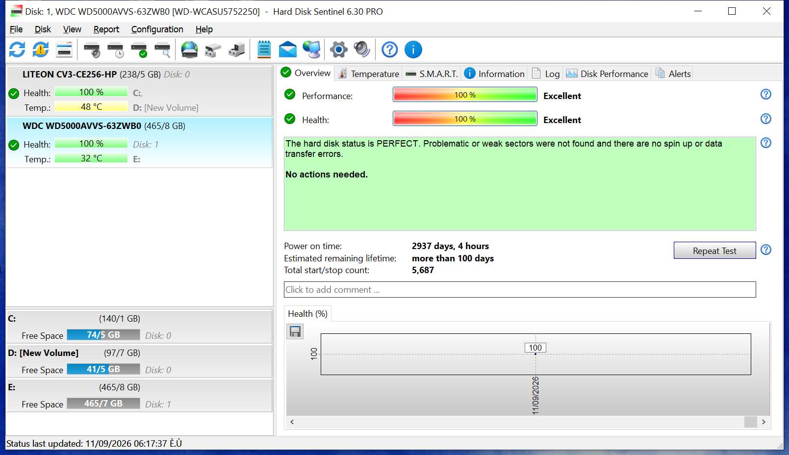 هارد دیسک اینترنال وسترن دیجیتال مدل WD5000AVVS ظرفیت 500 گیگابایت استوک - Image 2